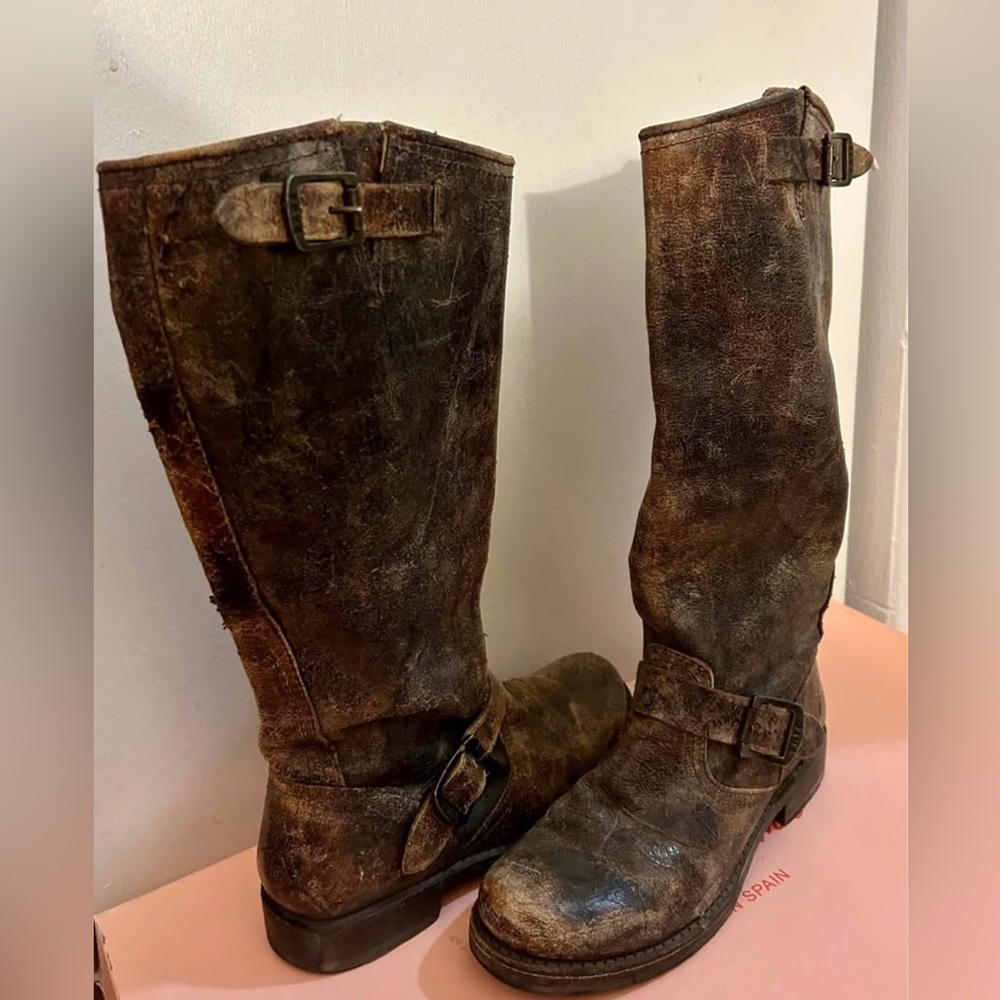 Brown Leather Frye Riding Boots